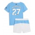 Manchester City Matheus Nunes #27 Hjemmedraktsett Barn 2025-26 Korte ermer (+ Korte bukser)